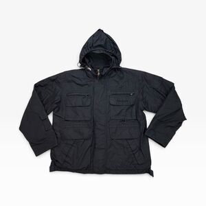 Vintage Timberland Weathergear Black Hooded Jacket Men’s Small Windbreaker